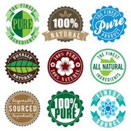 set of vector vintage labels N4