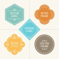 Vintage frames in Green Yellow Blue Orange and Brown N2