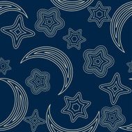 Seamless pattern with stars and moon N2