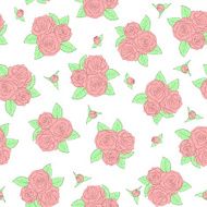 bouquets of roses Seamless pattern N4