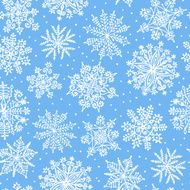 Hand drawn snowflakes Seamless pattern N5