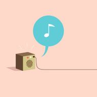 sound of music stereo speaker illustration
