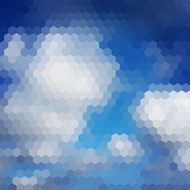 Sky hexagon background