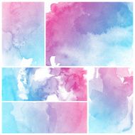 Set of Colorful water color painting background N513
