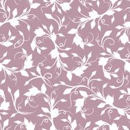 Seamless white floral pattern on purple Vector illustration N2