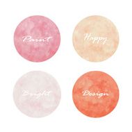 Set of circle banners Vector illustration pink red dark
