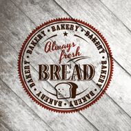 Vector Bakery Retro Label on the old wood texture N8