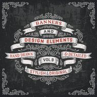 Chalkboard Banners and Design Elements N4