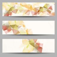 Set of banners with abstract triangles N30