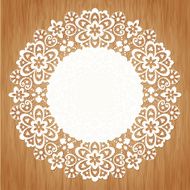 Ornamental round lace pattern on grunge background N3
