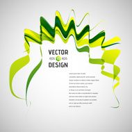 Abstract Line Vector Background Waving Ribbon Banner