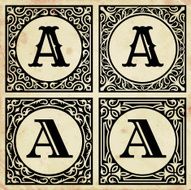 Old Paper with Decorative Letter A N2