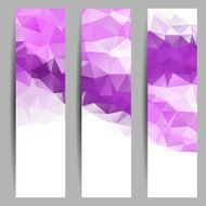 Set of banners with abstract triangles N31
