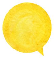 Yellow Round Speech Bubble