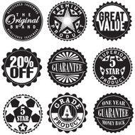 Set of Vintage Retro Labels N2