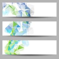 Set of banners with abstract triangles N32