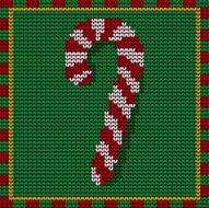 Knitted Candy Cane Design