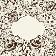 Ornate floral pattern in Gzhel style N2