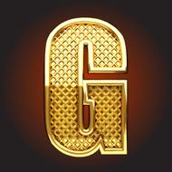 vector golden letter g N7