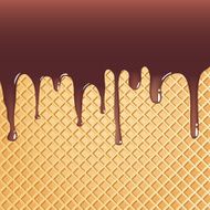 chocolate on wafer