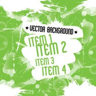 Paint splatters over green background vector dirty art style