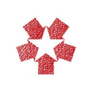 Pentagonal star created with five arrows abstract icon