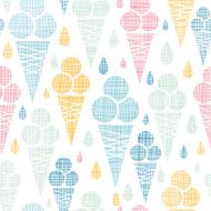 Ice cream cones textile colorful seamless pattern background N2