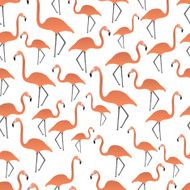 flamingos seamless pattern eps10