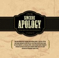 Sincere Apology greeting card design template