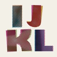 Halftone dots font dirty grunge color pixels print texture N4