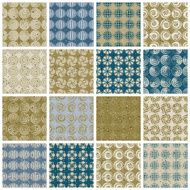 Retro style tiles seamless patterns set vector backgrounds
