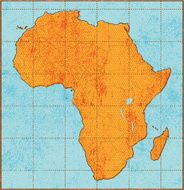 grunge Africa map N2