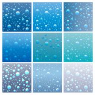 Water bubbles backgrounds set