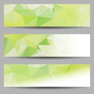 Set of banners with abstract triangles N33