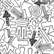 Hand drawn vector seamless Pattern Background