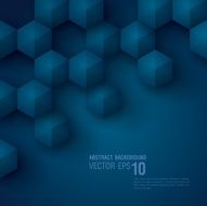Blue abstract 3D Cube Design Geometric background N2