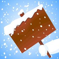 Snow and sign