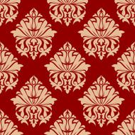 Retro damask style arabesque pattern