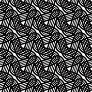 Black and white stripes geometric seamless pattern vector backg N2