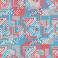 Abstract lined maze seamless pattern N2