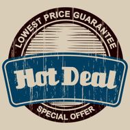 Vintage Hot Deal Label