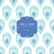 Abstract textile peacock feathers frame seamless pattern backgorund N2