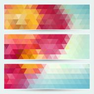 Abstract mosaic colorful backgrounds set