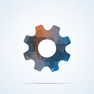 Geometric gear icon