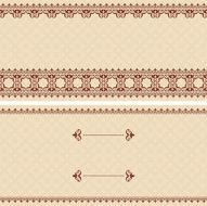 beige vector card with brown arabic ornament