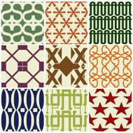 Retro different vector seamless patterns N10
