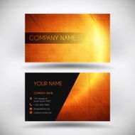 Business Card Template with Orange Abstract Background