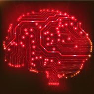 Circuit board computer brain Vector illustration N52