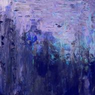 Acrylic Painted Abstract Background in Purple Blue and Turquoise