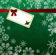 christmas background with gift tag